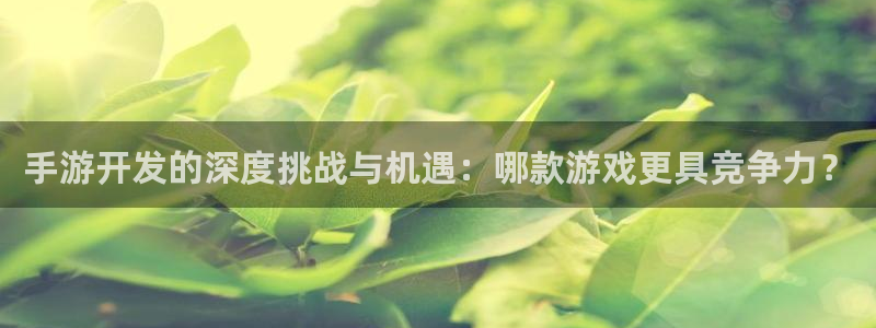 非凡游戏计划：手游开发的深度挑战与机遇：哪款游戏更具竞争力？