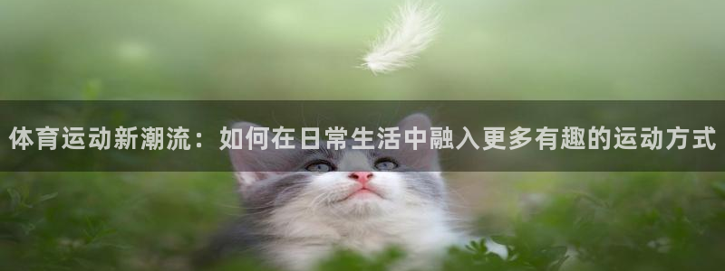 77体育app下载官网：体育运动新潮流：如何在日常生活中融入更多有趣的运动方式